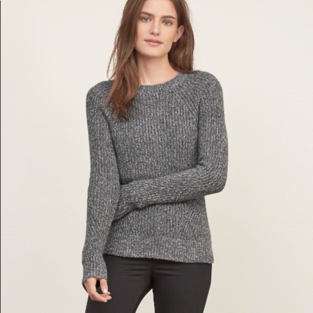 ABERCROMBIE SHAKER STITCH SWEATER